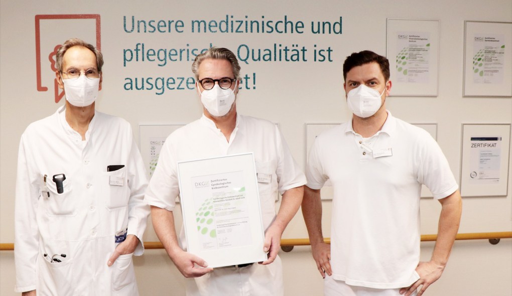 Gyn Onko Zertifikat mit Prof. Jäckle Prof Schwarz und OA Flurschütz