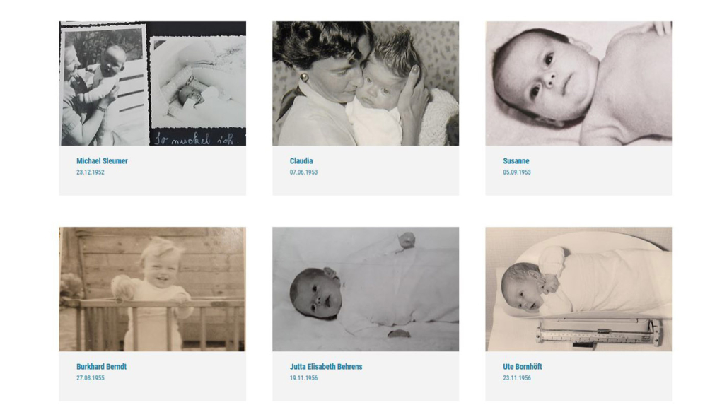 Unsere Babygalerie mit historischen Fotos